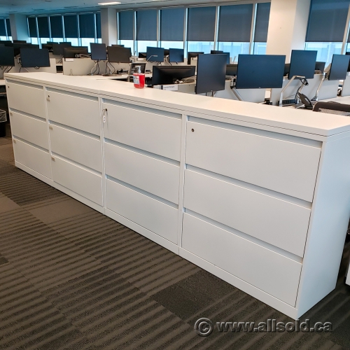 Steelcase White 3 Drawer Lateral File Locking Allsold.ca
